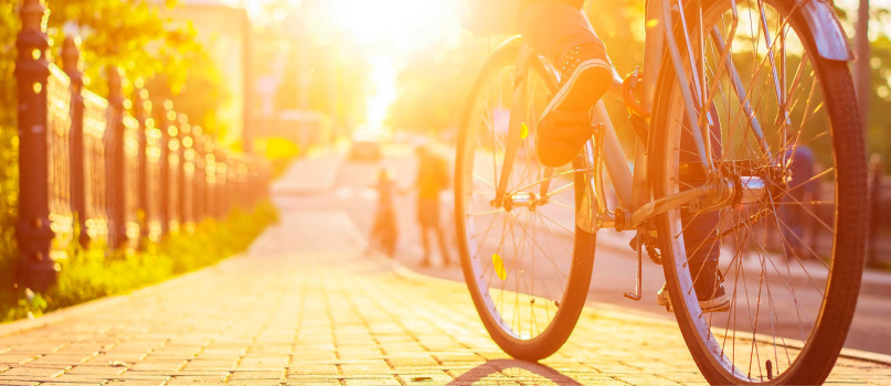 person riding on a bike